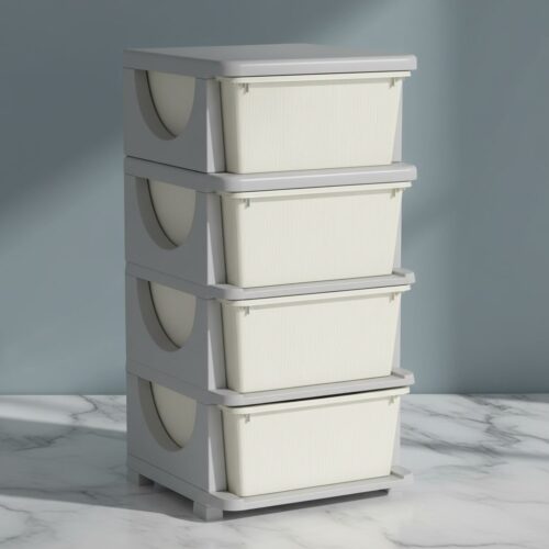 HOMCOM 4 Drawers Plastic Storage Units