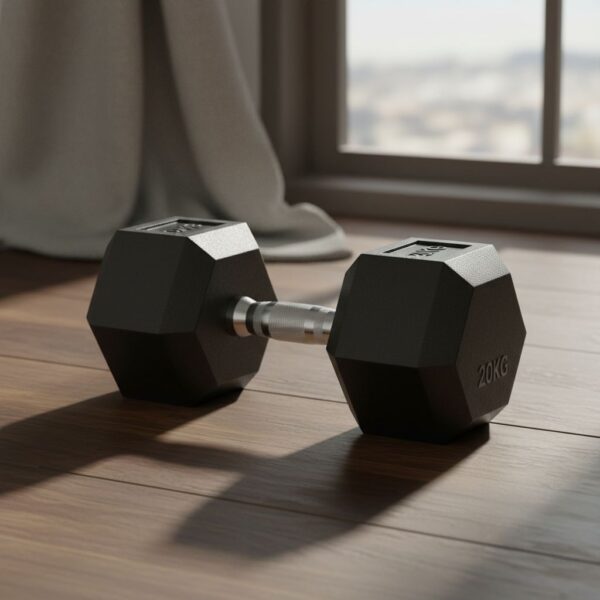 HOMCOM 12.5KG/15KG/17.5KG/20KG/2x15KG/2x17.5KG/2x12.5kg/2x20kg Rubber Hex Dumbbell
