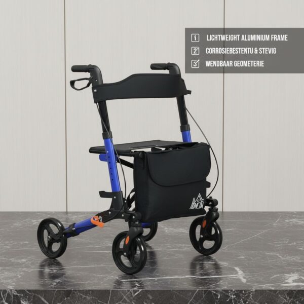 HOMCOM Rollator Walker With Seat