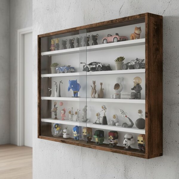 HOMCOM 5-Tier Wall Display Shelf Unit Cabinet