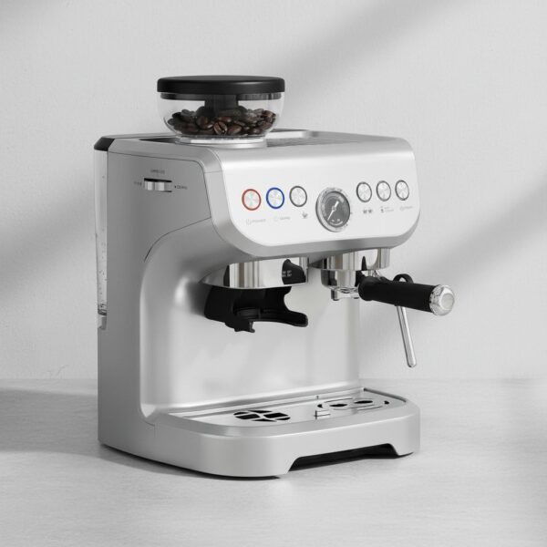 HOMCOM Espresso Machine With Integrated Bean Grinder & Steam Wand