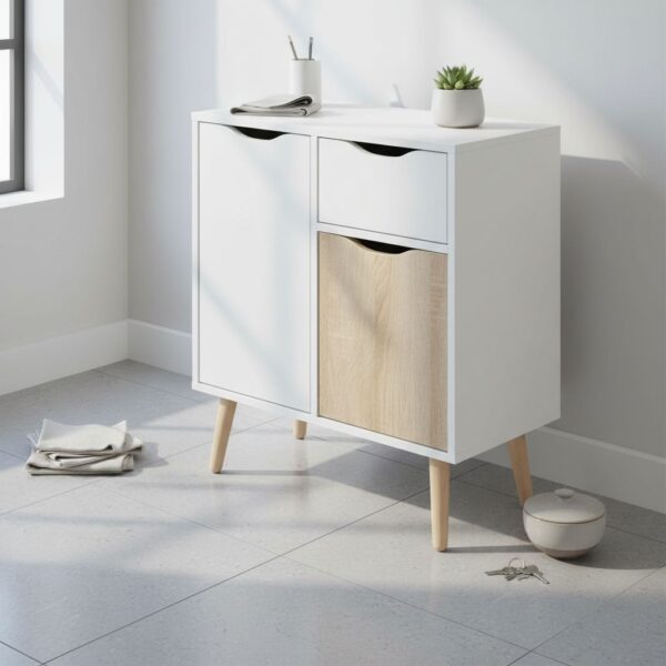 HOMCOM Sideboard Floor Cabinet Storage Cupboard with Drawer