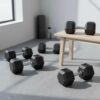 HOMCOM 12.5KG/15KG/17.5KG/20KG/2x15KG/2x17.5KG/2x12.5kg/2x20kg Rubber Hex Dumbbell