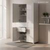 HOMCOM Kitchen Cupboard Storage Cabinet Push Open Doors and Drawers