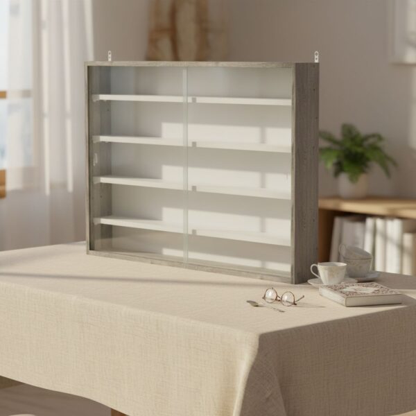 HOMCOM 5-Tier Wall Mounted Display Cabinet