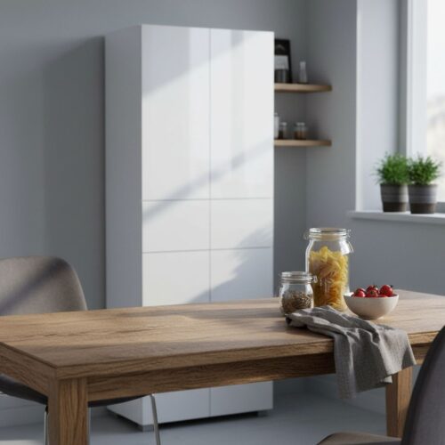 HOMCOM Kitchen Cupboard Storage Cabinet Push Open Doors and Drawers