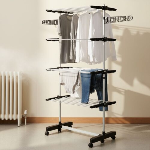 HOMCOM 4-Tier Clothes Airer