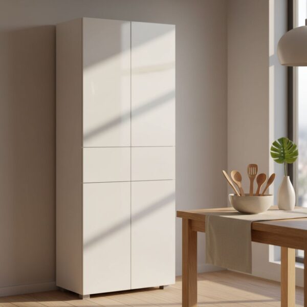 HOMCOM Kitchen Cupboard Storage Cabinet Push Open Doors and Drawers