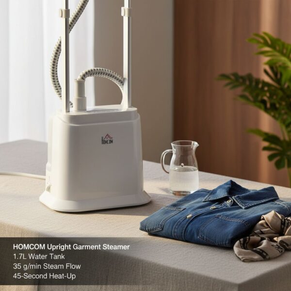 HOMCOM Upright Garment Clothes Steamer With 6 Steam Setting