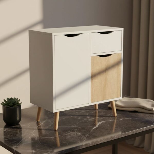 HOMCOM Sideboard Floor Cabinet Storage Cupboard with Drawer