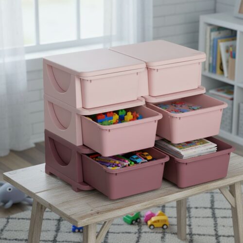 HOMCOM 6 Drawers Plastic Storage Units