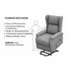HOMCOM Power Lift Recliner Armchair