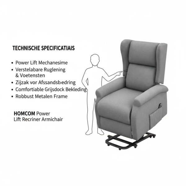 HOMCOM Power Lift Recliner Armchair