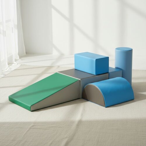 HOMCOM 5 Piece Climb and Crawl Activity Play Set Soft Foam Blocks