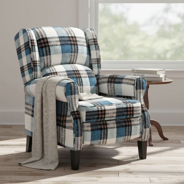 HOMCOM Wingback Reclining Armchair for Living Room