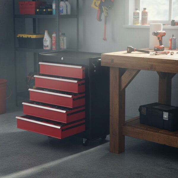 HOMCOM Steel 5-Drawer Tool Storage Cabinet