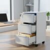 HOMCOM 3-Drawer Lockable Filing Cabinet