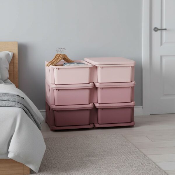 HOMCOM 6 Drawers Plastic Storage Units